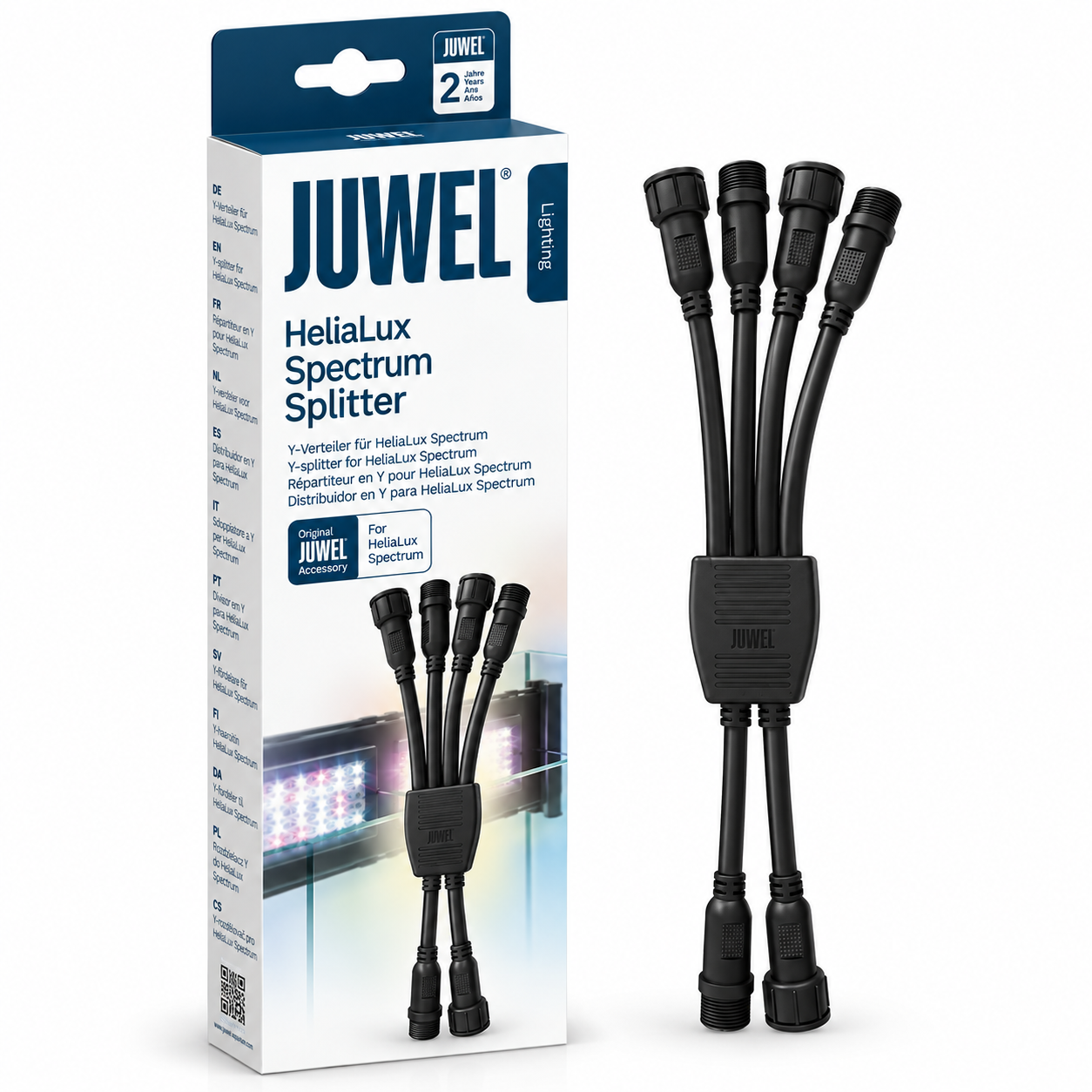 JUWEL HeliaLux LED Splitter 4CH permet d\'utiliser 2 rampes HeliaLux Spectrum sur un seul contrôleur