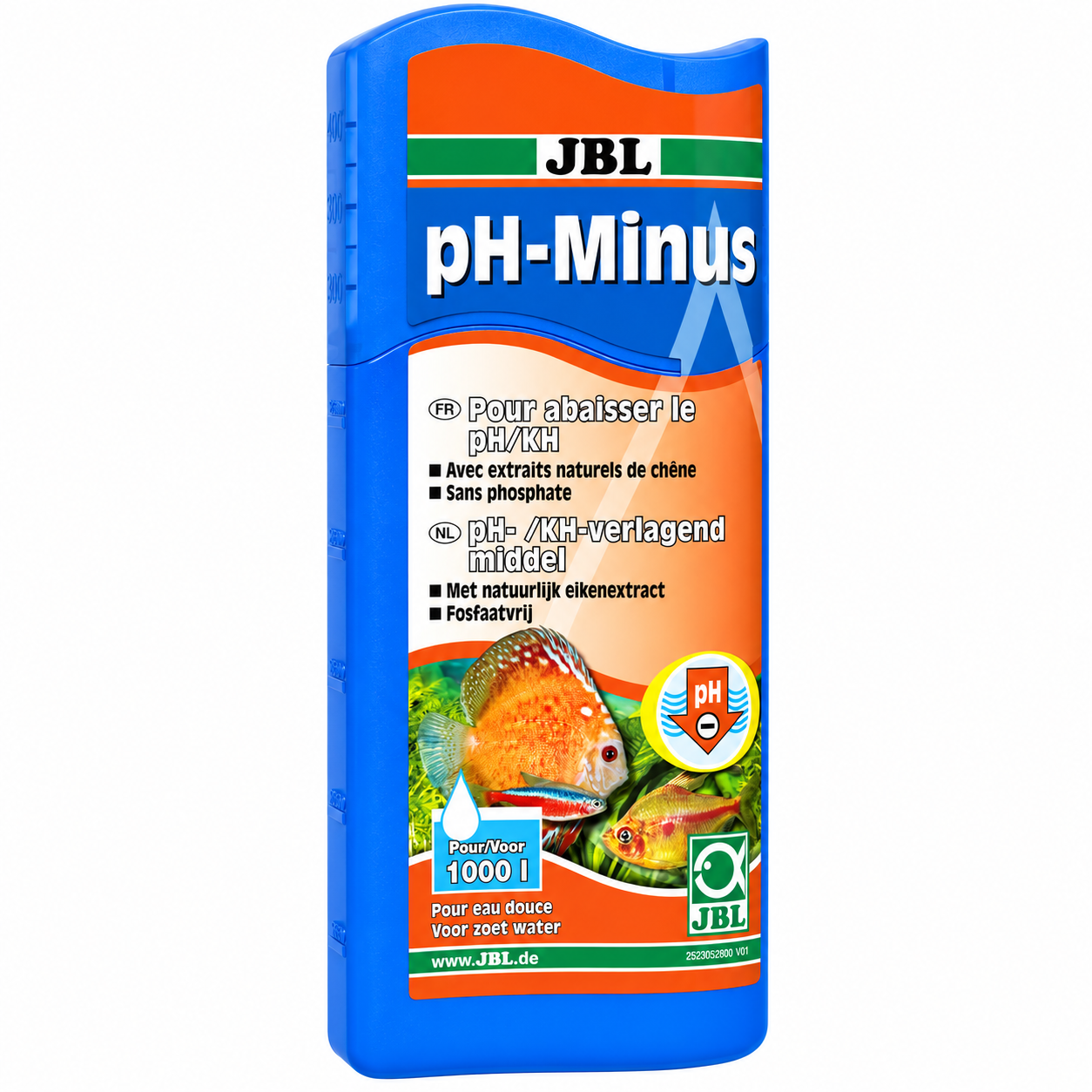 JBL pH-Minus 100 ml réduit le pH de manière fiable en eau douce