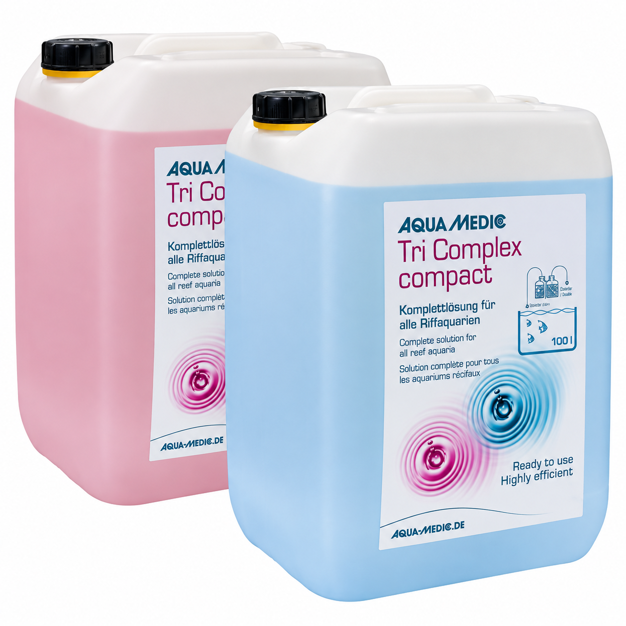 AQUA MEDIC Tri Complex Compact 2 x 5L solution Balling complète pour aquarium récifal