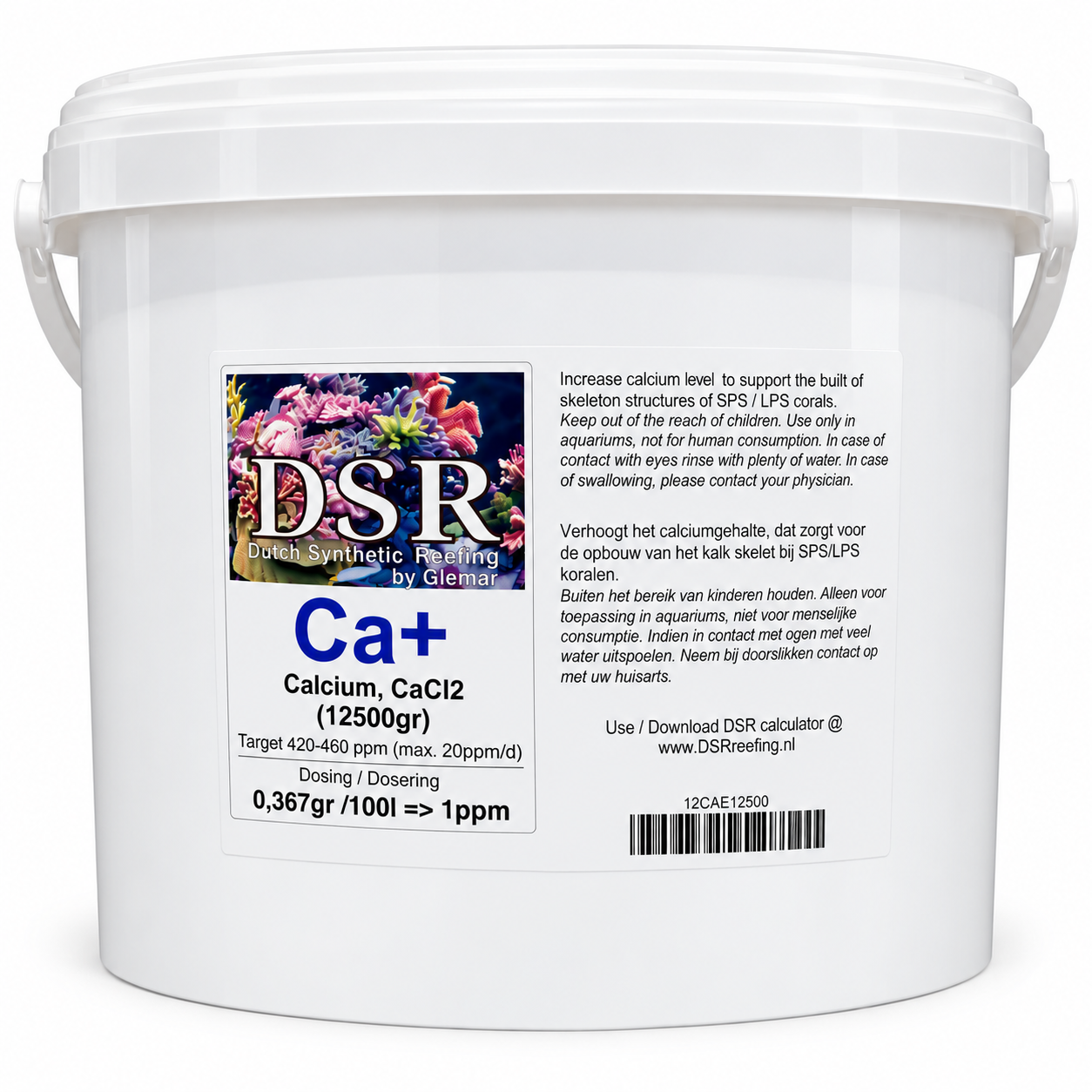 DSR Ca+ 12,5 Kg complément de Calcium en poudre pour aquarium récifal