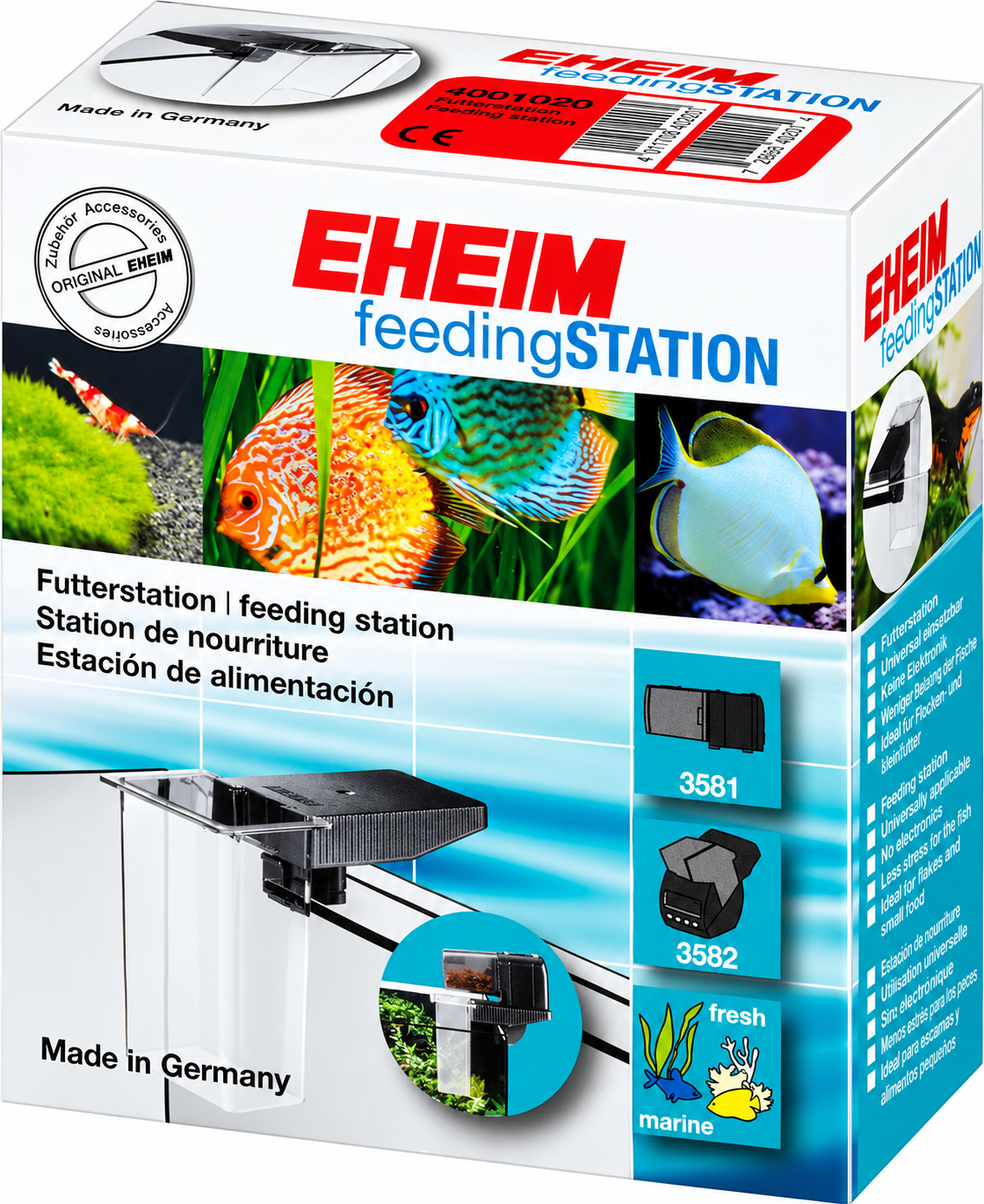 EHEIM feedingSTATION support pour distributeur de nourriture avec cylindre d\'alimentation anti-dispersion