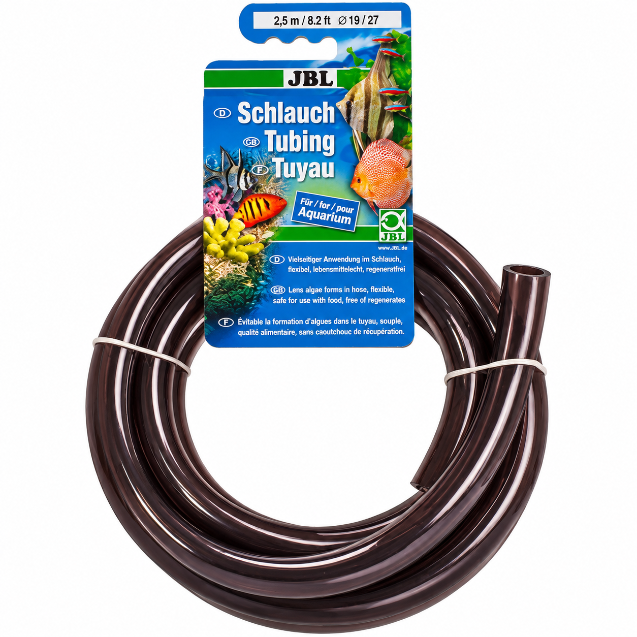 JBL Tuyau souple anti-algues gris-transparent 19/25 mm 2,50 m pour aquarium