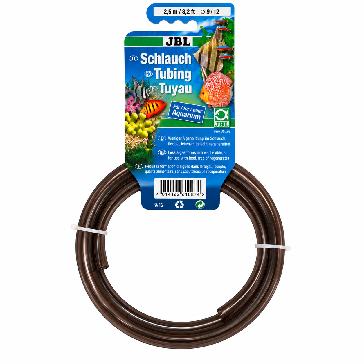 JBL Tuyau souple anti-algues gris-transparent 9/12 mm 2,50 m pour aquarium