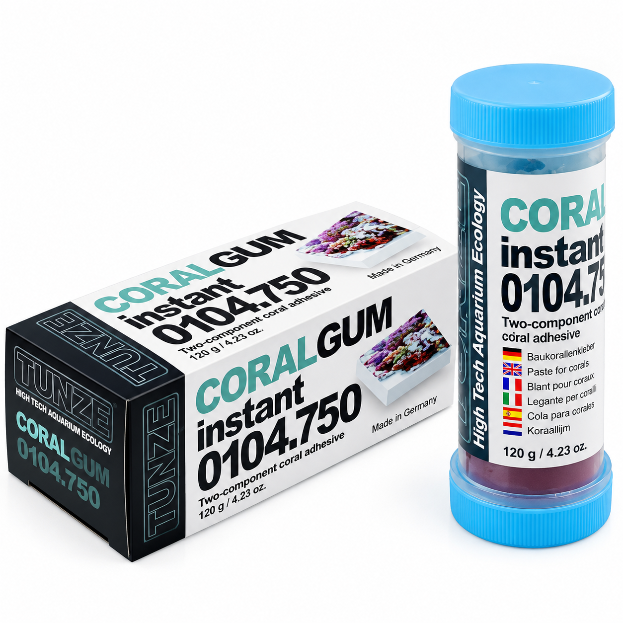 TUNZE 104.75 Coral Gum 120 gr colle bi-composant pour fixation de coraux sur supports minéral