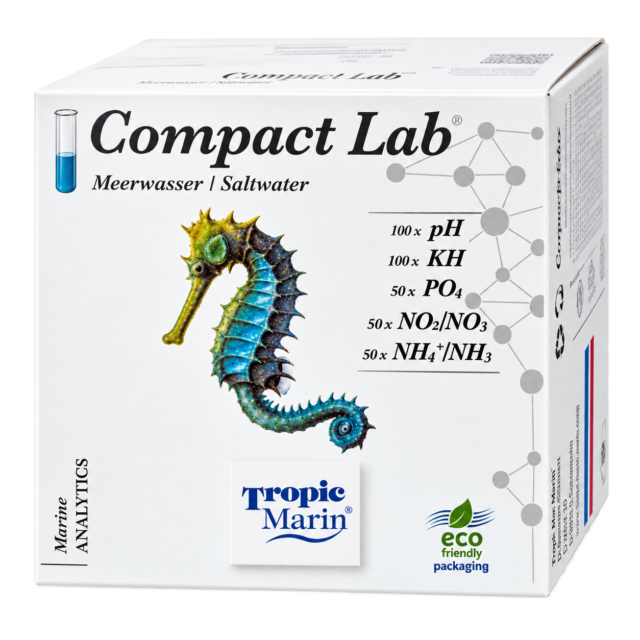 TROPIC MARIN Compact Lab kit de tests PH, KH, PO4, NO2, NO3, NH3, NH4