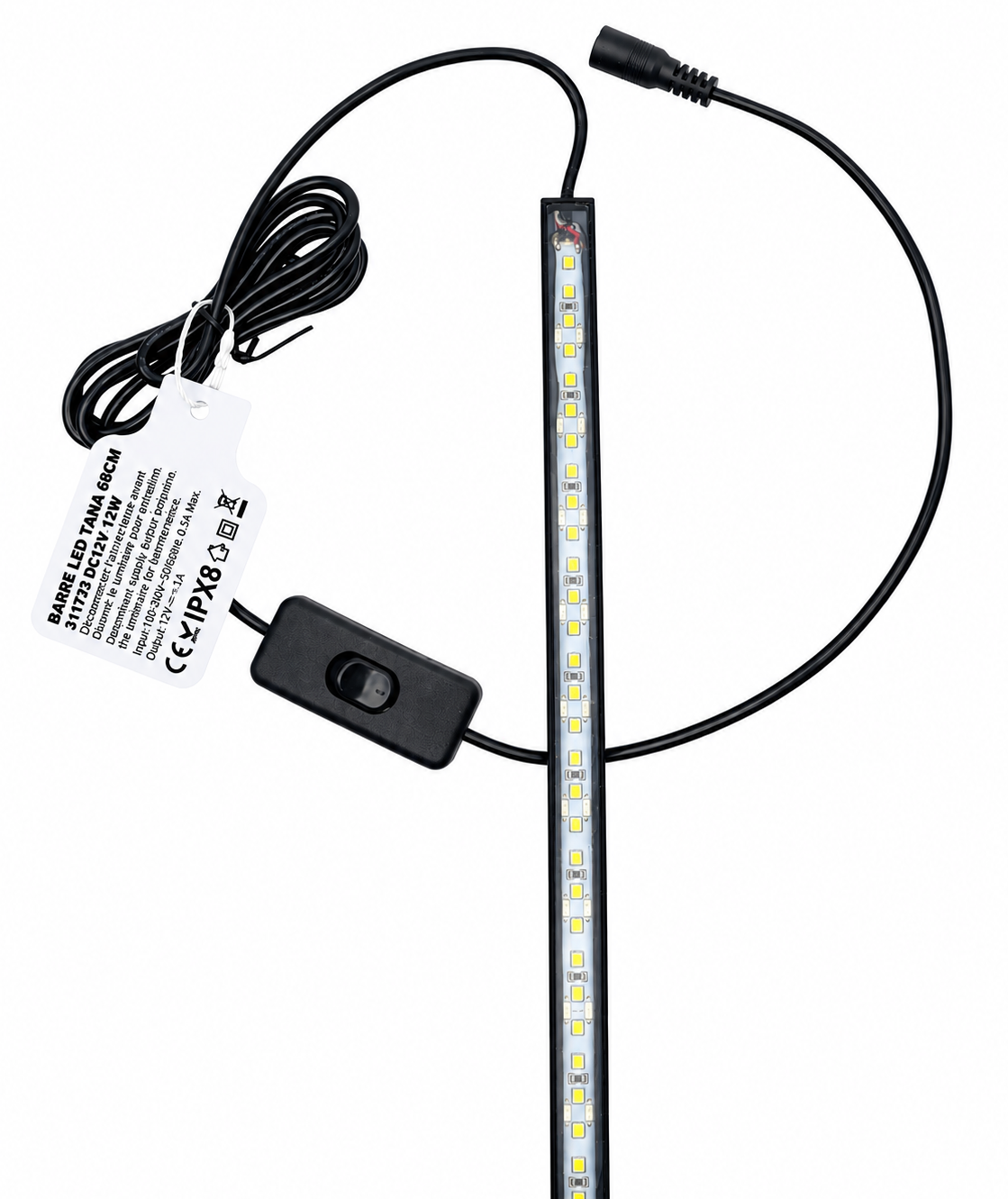 ZOLUX Tana 68 LED tube d\'éclairage LEDs 12W 6500K lumière du jour pour Iseo 80 et Tana 80