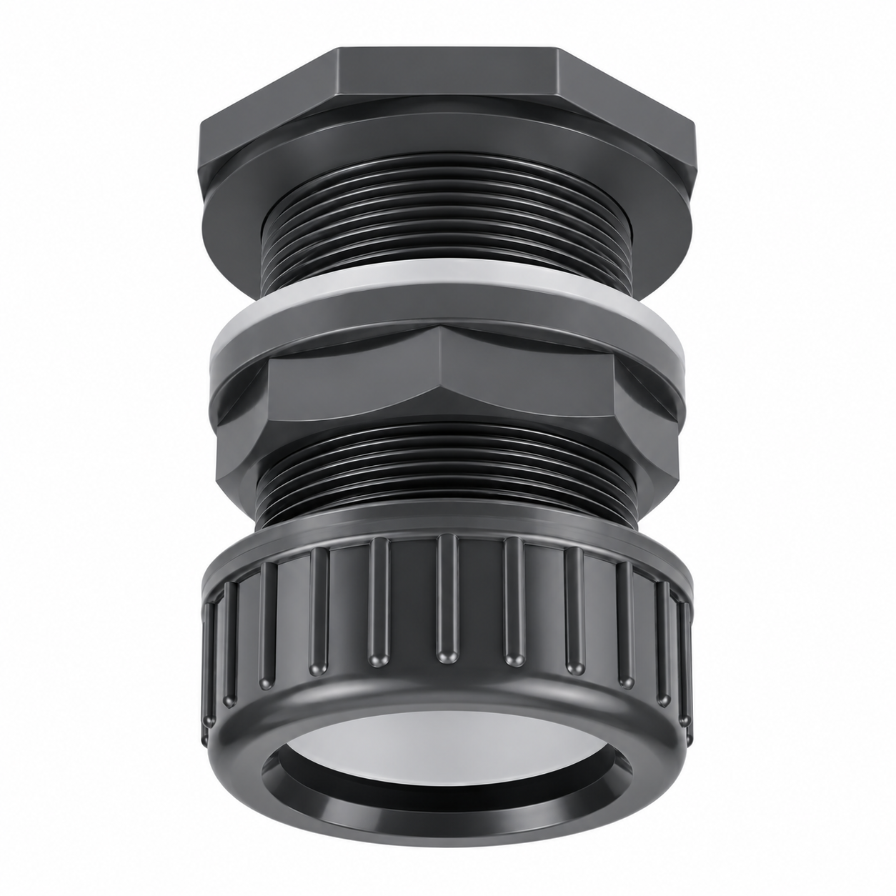 VDL Passe Paroi PVC avec écrou de serrage pour tube 50 mm et perçage 60 mm