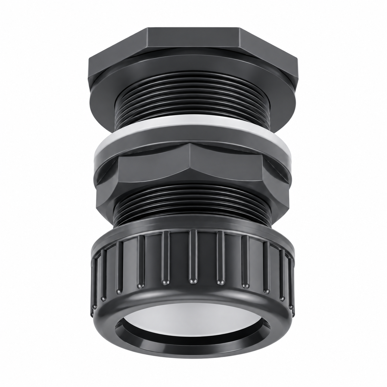 VDL Passe Paroi PVC avec écrou de serrage pour tube 40 mm et perçage 54 mm