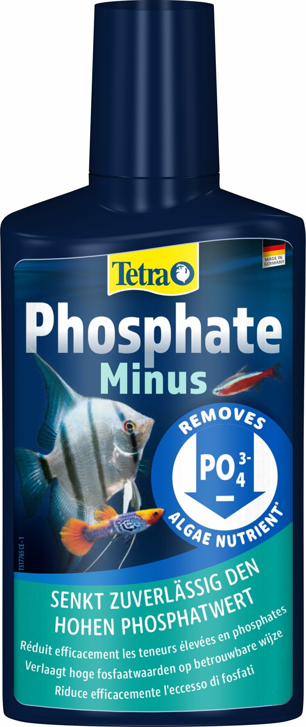 TETRA PhosphateMinus 250 ml réduit efficacement le taux de Phosphate en aquarium d\'eau douce