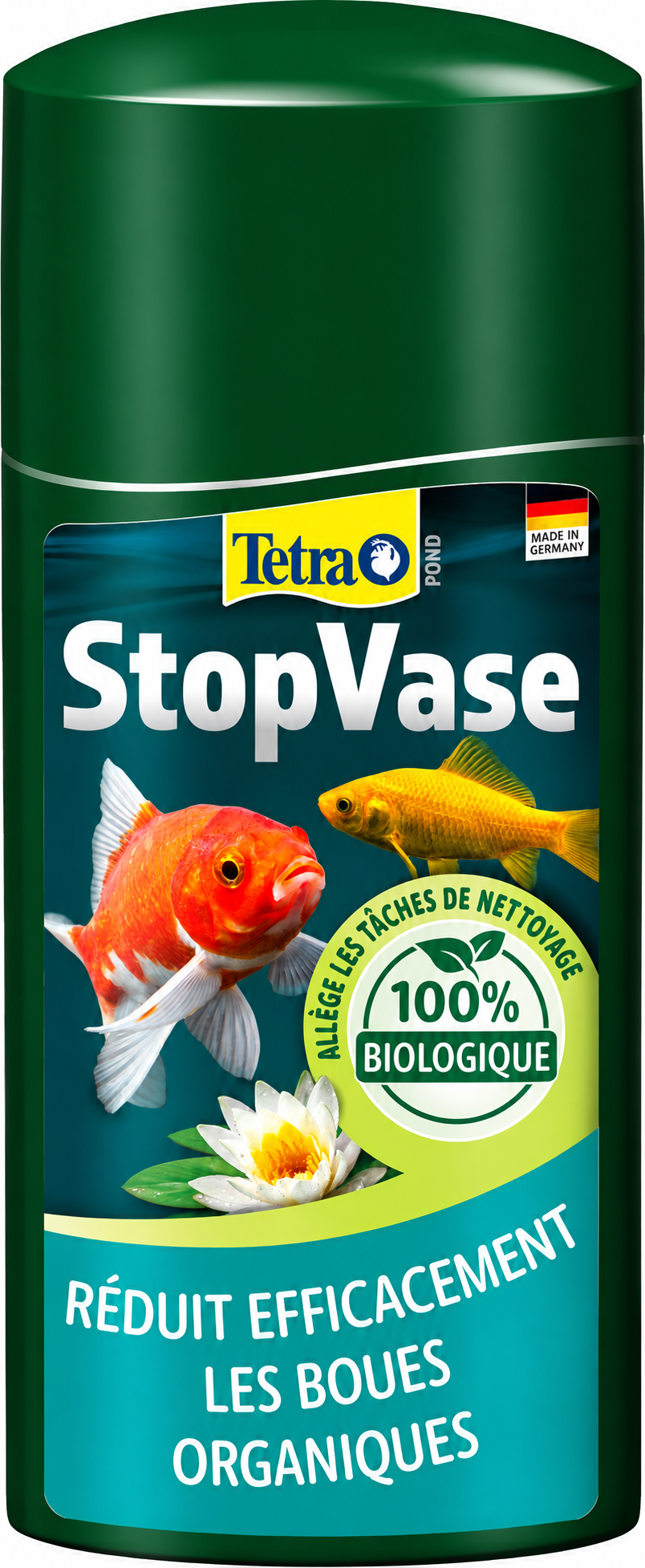 TETRA Pond StopVase 500 ml décompose rapidement la vase dans les bassins jusqu\'à 10000 L