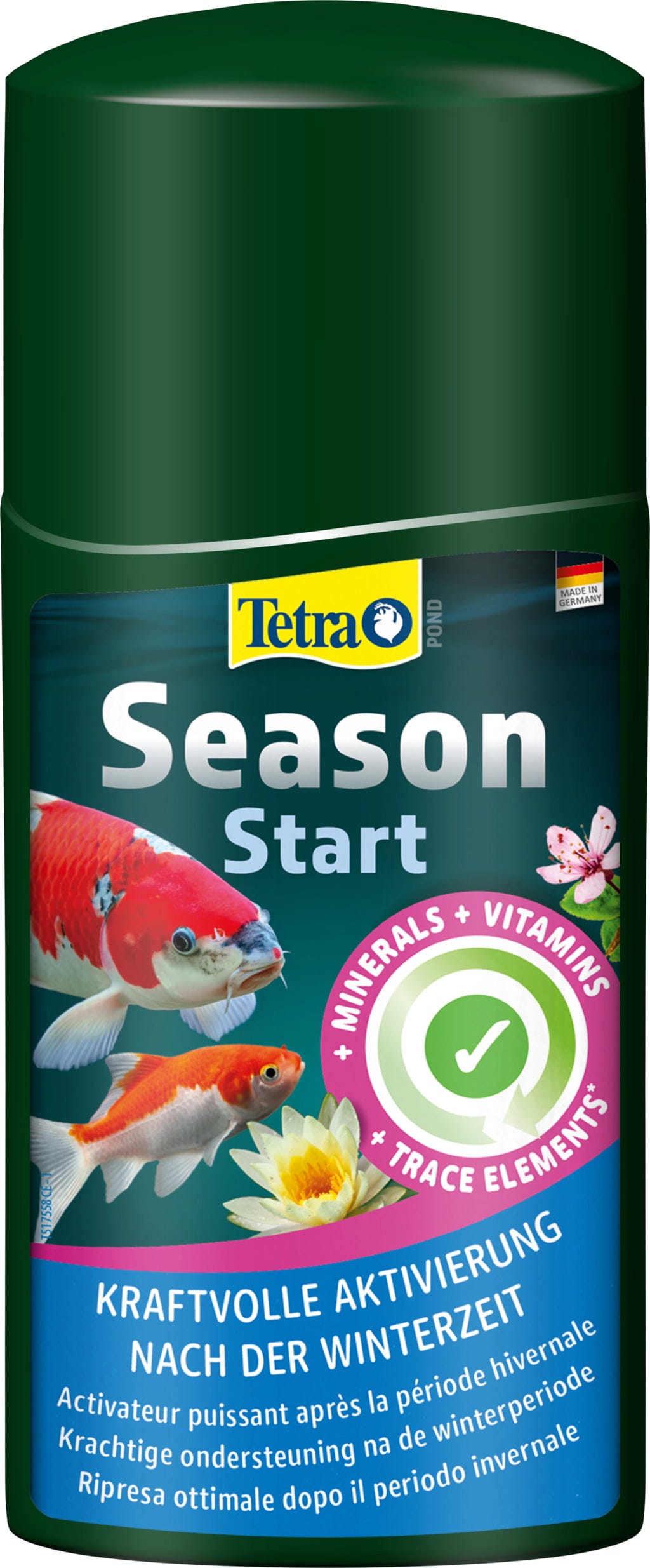 TETRA Pond Season Start 250 ml permet un redémarrage optimal de votre bassin après l\'hiver. Traite jusqu\'à 5000 L