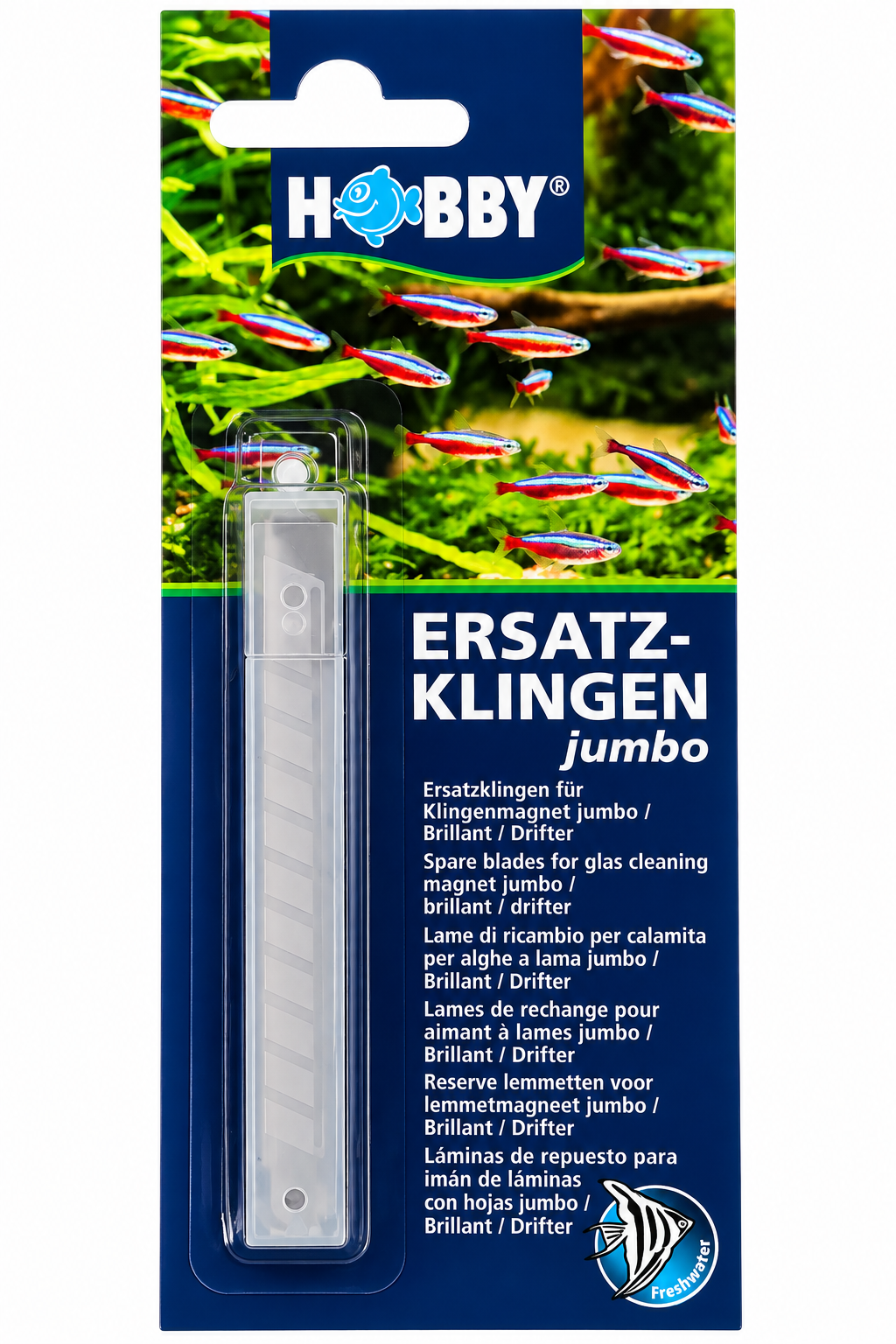 Lot de 4 lames de réchange en acier inoxydable pour aimant à lame HOBBY Jumbo