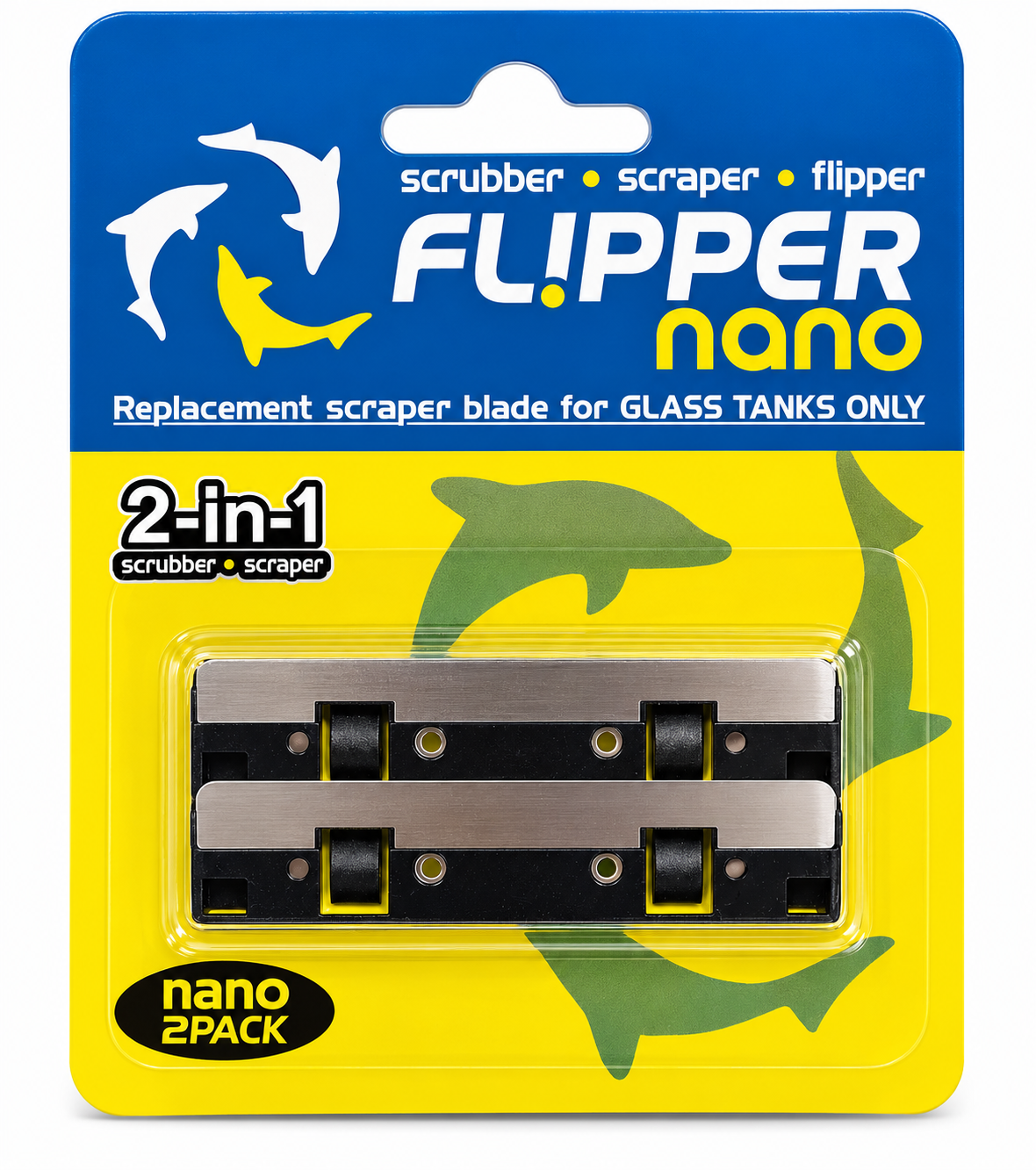 FLIPPER Blade-Nano lot de 2 lames de rechange en acier inoxydable spéciales Verre pour aimant Flip Nano
