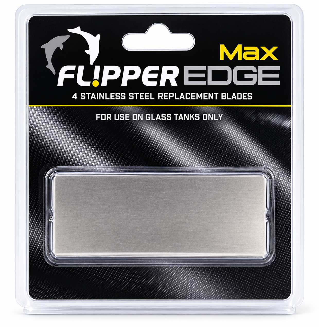 FLIPPER Blade-Edge Max lot de 4 lames de rechange en acier inoxydable spéciales Verre pour aimant Flip Edge Max