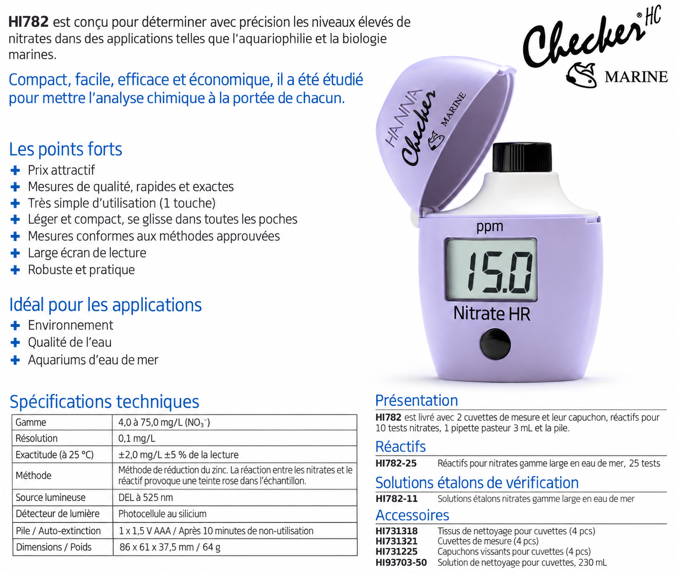 hanna-hi782-checker-nitrate-mini-photometre-special-eau-de-mer-pour-tester-les-no3-de-4-a-75-mg-l-1