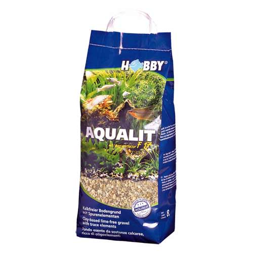 HOBBY Aqualit 12 litres substrat décoratif et nutritif sans calcaire avec oligo-éléments