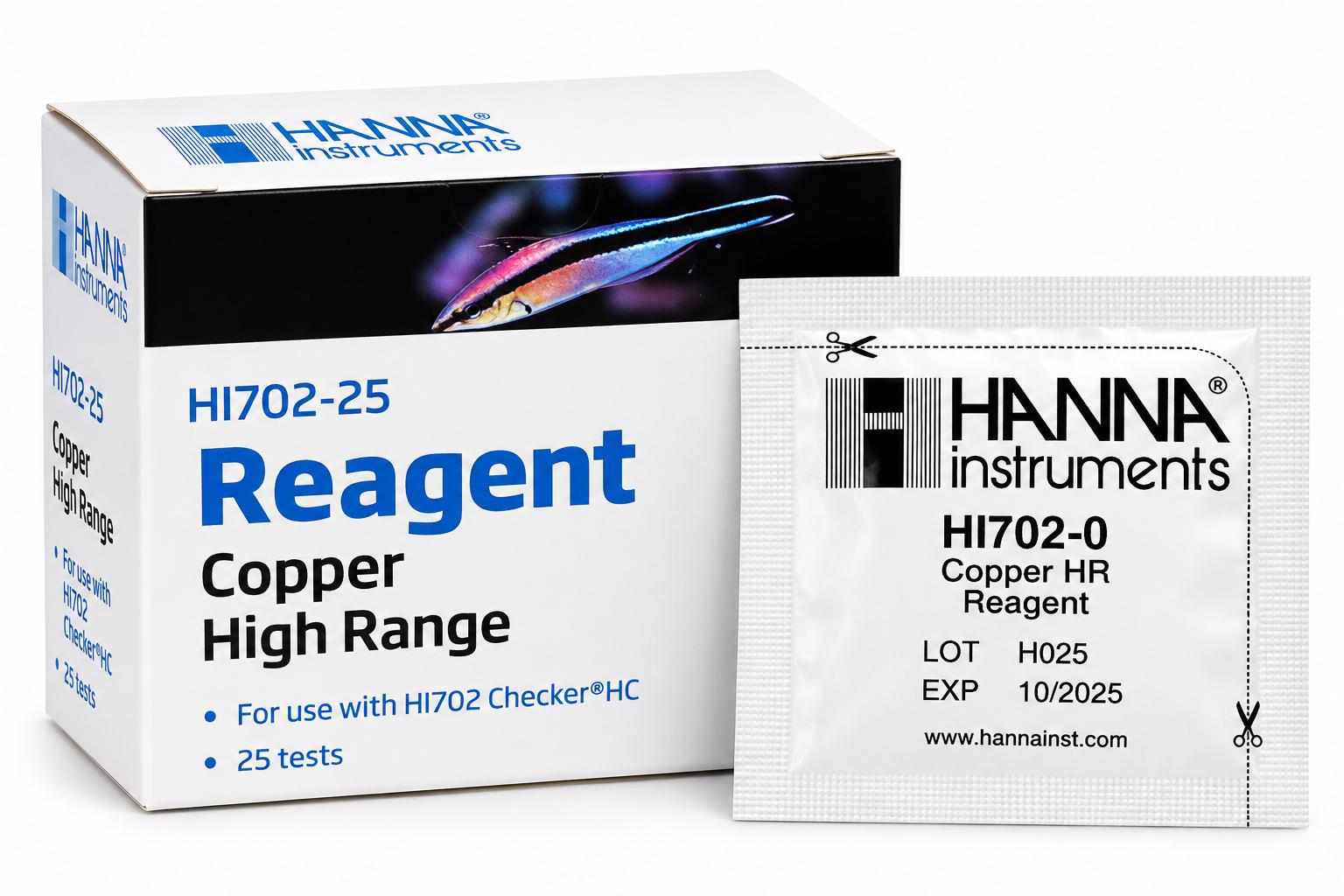 HANNA HI702-25 Réactifs pour cuivre gamme large pour 25 tests