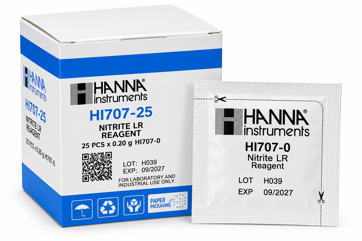 HANNA HI707-25 Réactifs pour nitrites, gamme étroite, pour 25 tests