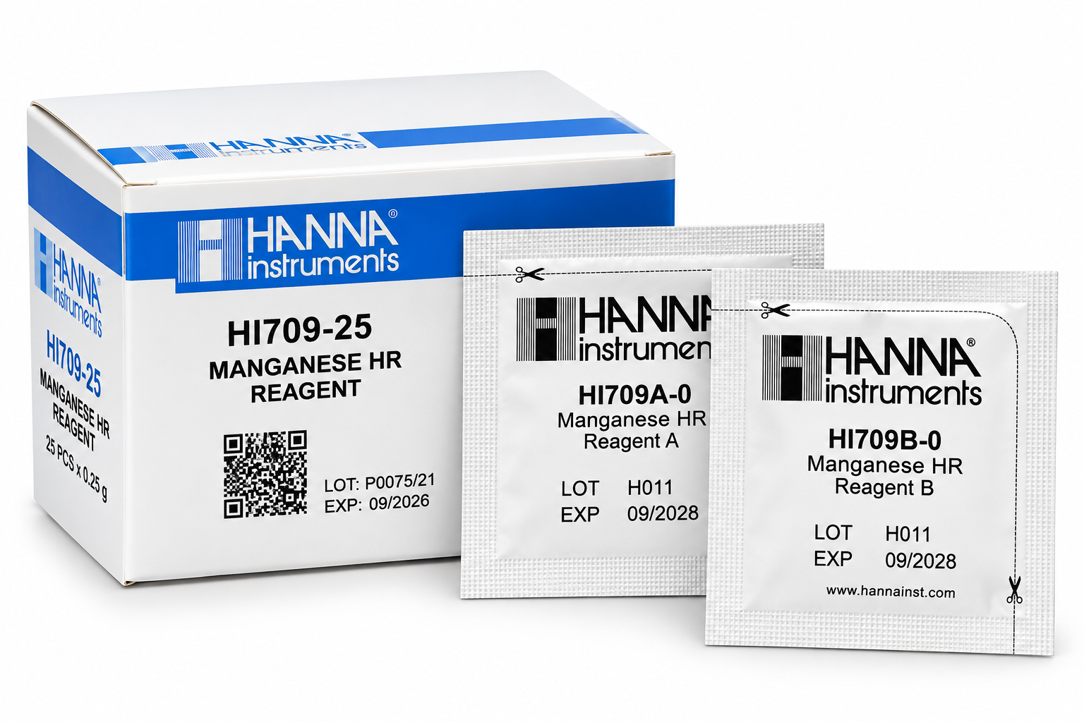 HANNA HI709-25 Réactifs pour manganèse gamme large pour 25 tests