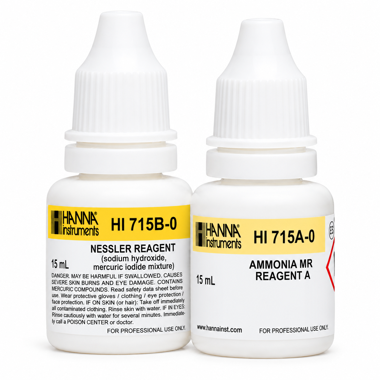 HANNA HI715-25 Réactifs pour ammoniaque, gamme moyenne, pour 25 tests