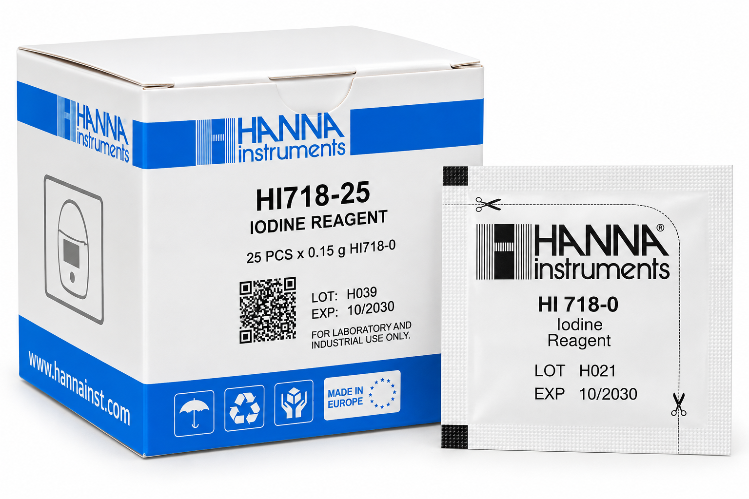 HANNA HI718-25 Réactifs pour iode pour 25 tests