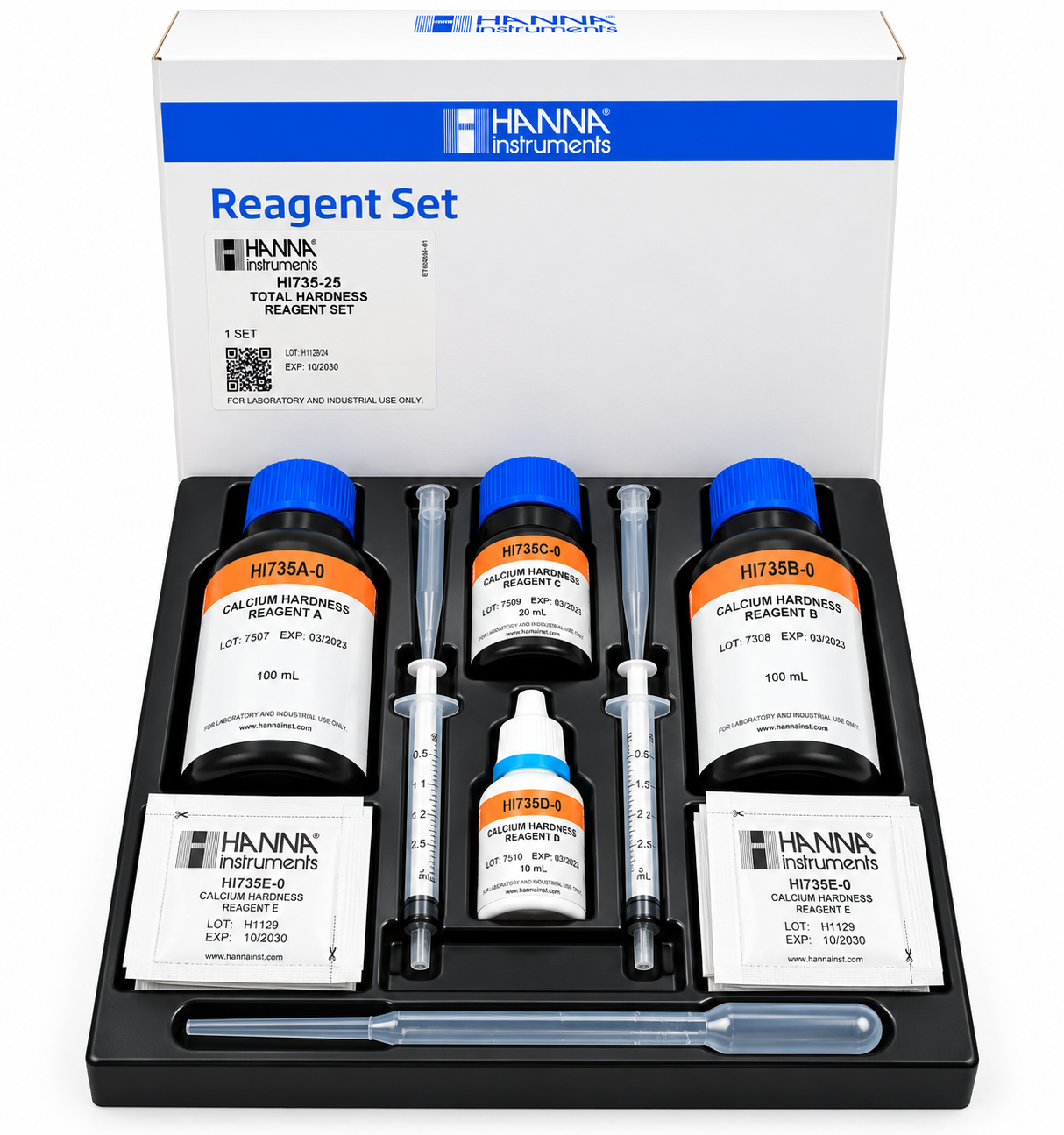 HANNA HI735-25 Réactifs pour dureté totale gamme étroite, pour 25 tests