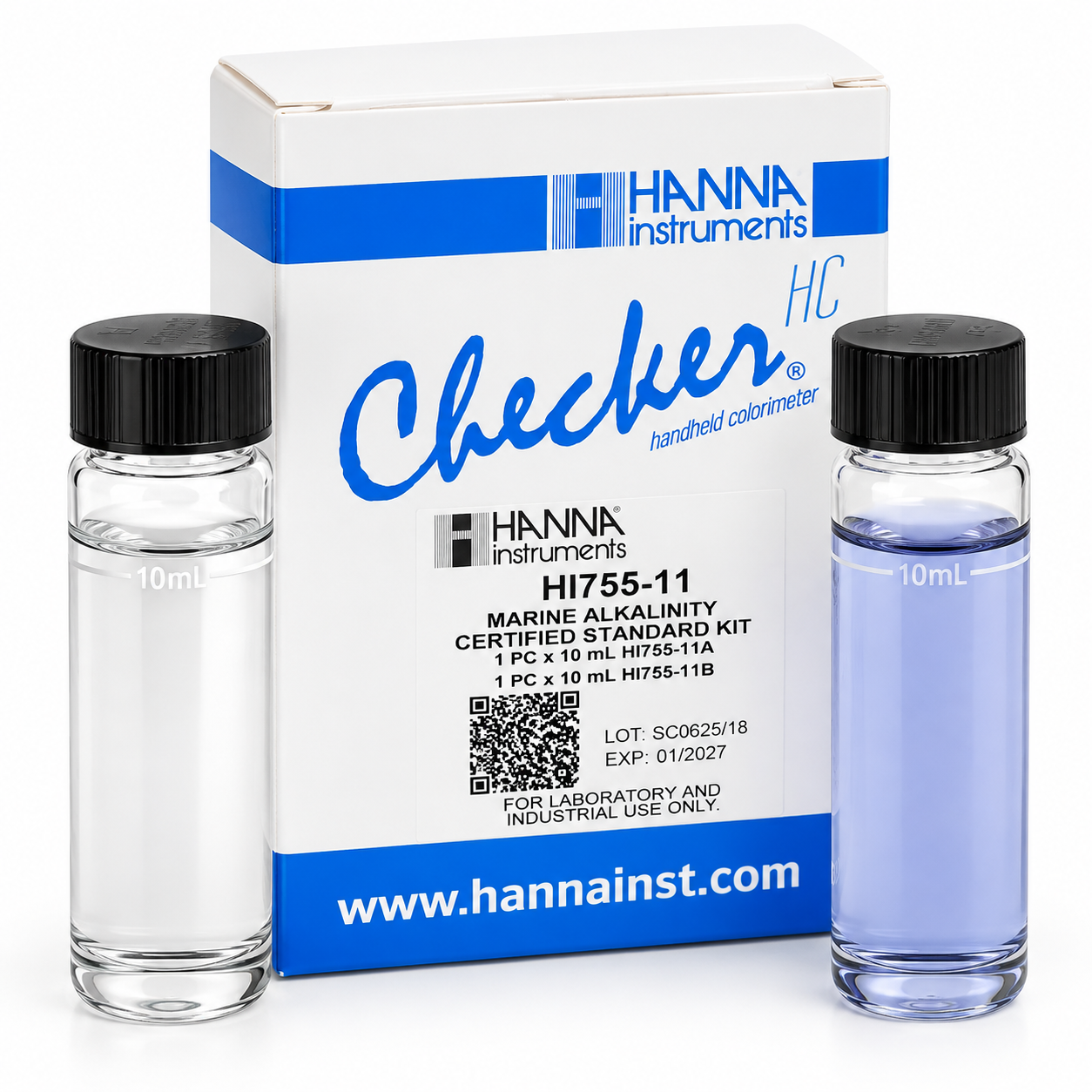 HANNA HI755-11 Solutions d\'étalonnage alcalinité eau de mer à 0 et 100 mg/L (ppm)