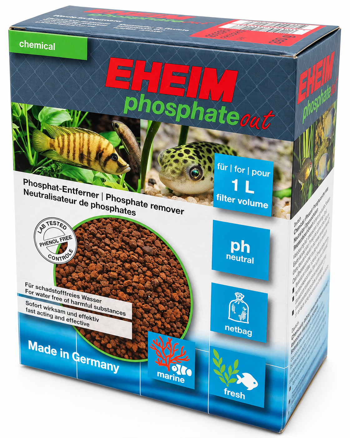 EHEIM Phosphate Out 390 gr. matériau de filtration pour l\'absorption rapide du phosphate