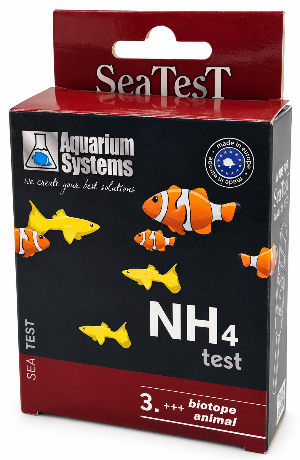AQUARIUM SYSTEMS SeaTest NH4 analyse d\'Ammoniac pour aquarium d\'eau douce, d\'eau de mer et bassin