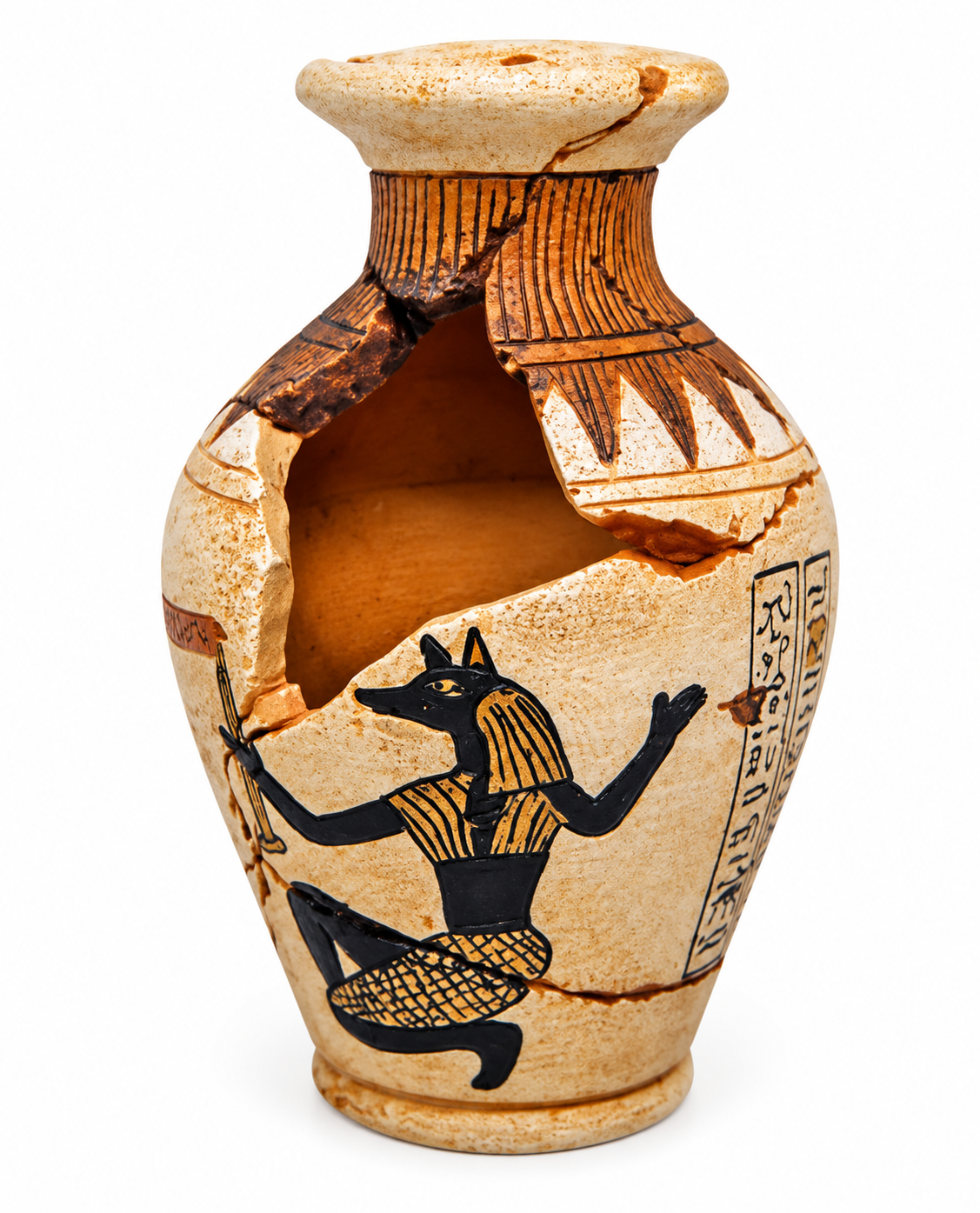 AMTRA Amphore décorative Égypte avec trous pour aquarium - Dimensions 8,8 x 8,8 x 13 cm