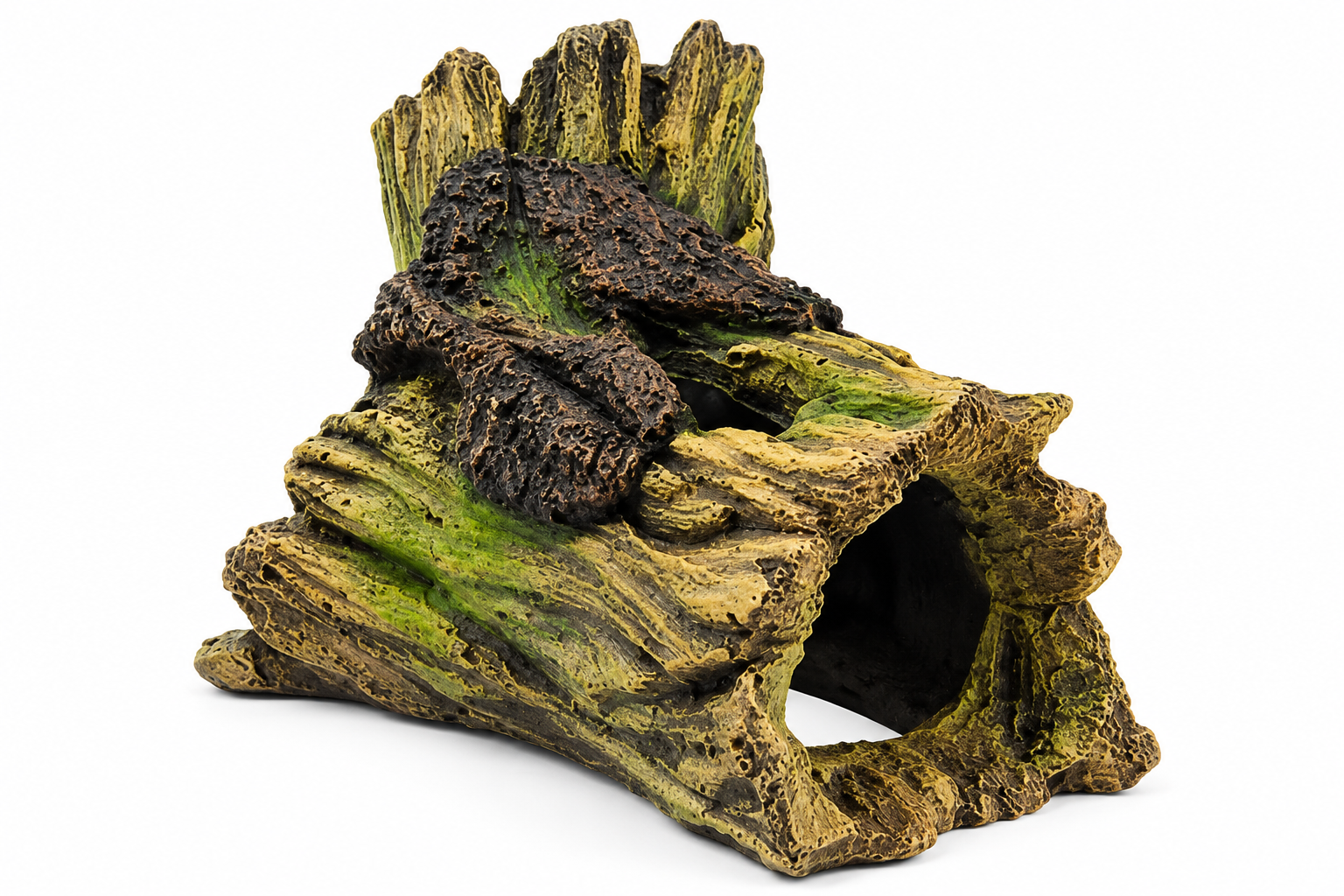 SCALARE Souche d\'arbre artificielle décorative 14 x 8,5 x 7,5 cm pour aquarium