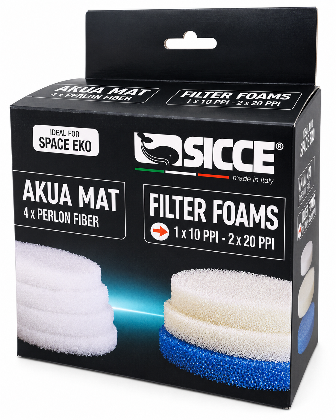SICCE Lot de mousses 2 x 20 ppi et 1 x 10 ppi pour filtre externe Space EKO