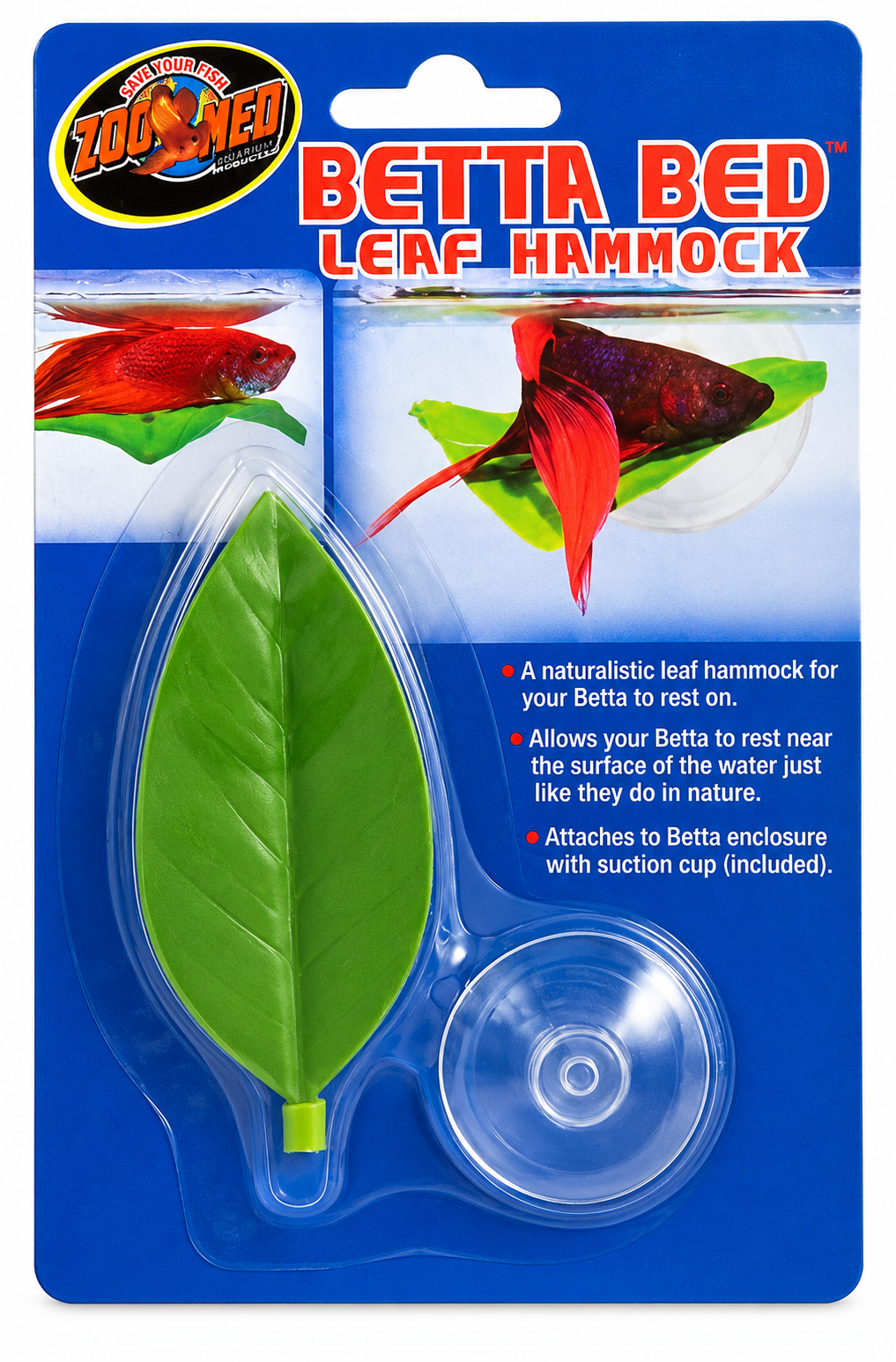 ZOOMED Betta Bed Leaf Hammock hamac sous forme de feuille artificielle pour Betta