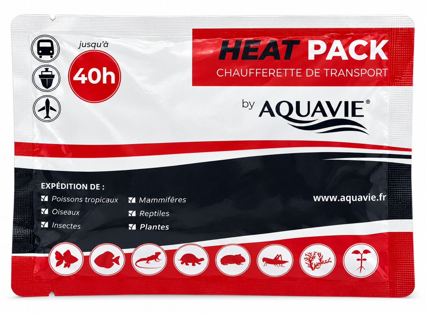 AQUAVIE Heat Pack chaufferette 40 heures pour transports de poissons et autres animaux