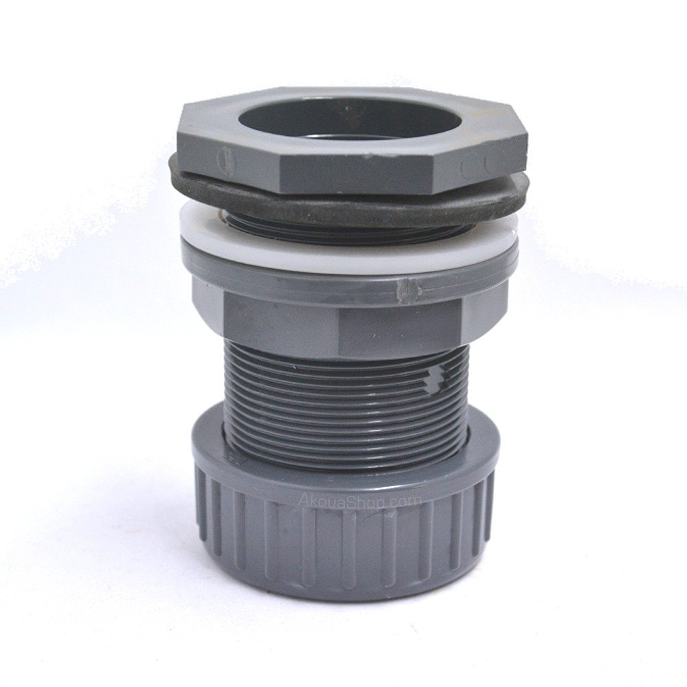 Passe paroi PVC diamètre 50 mm pour trou diamètre 60 mm. Marque VDL haute qualité.