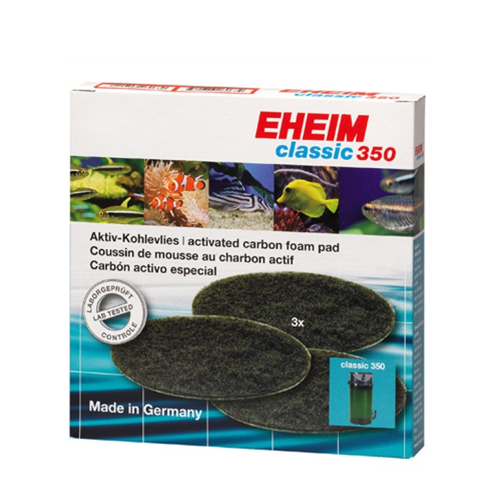 EHEIM 3 coussins de mousse filtrante au charbon actif pour filtre Classic 2215