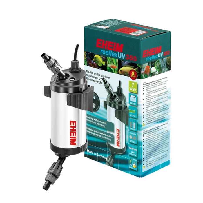 EHEIM reeflexUV 350 stérilisateur UV 7W haute performance pour aquarium d\'eau douce et d\'eau de mer entre 80 et 350 litres