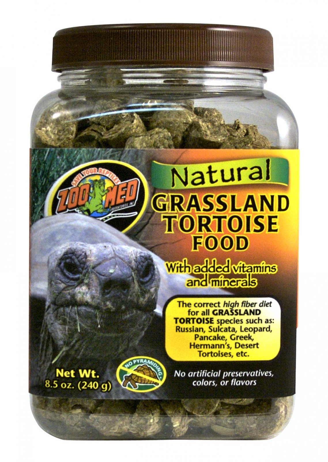 ZOOMED Natural Grassland Tortoise 240 grs nourriture naturelle pour tortue terrestre