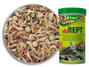Nourriture pour tortues d'eau avec crevettes et flocons 250 ml