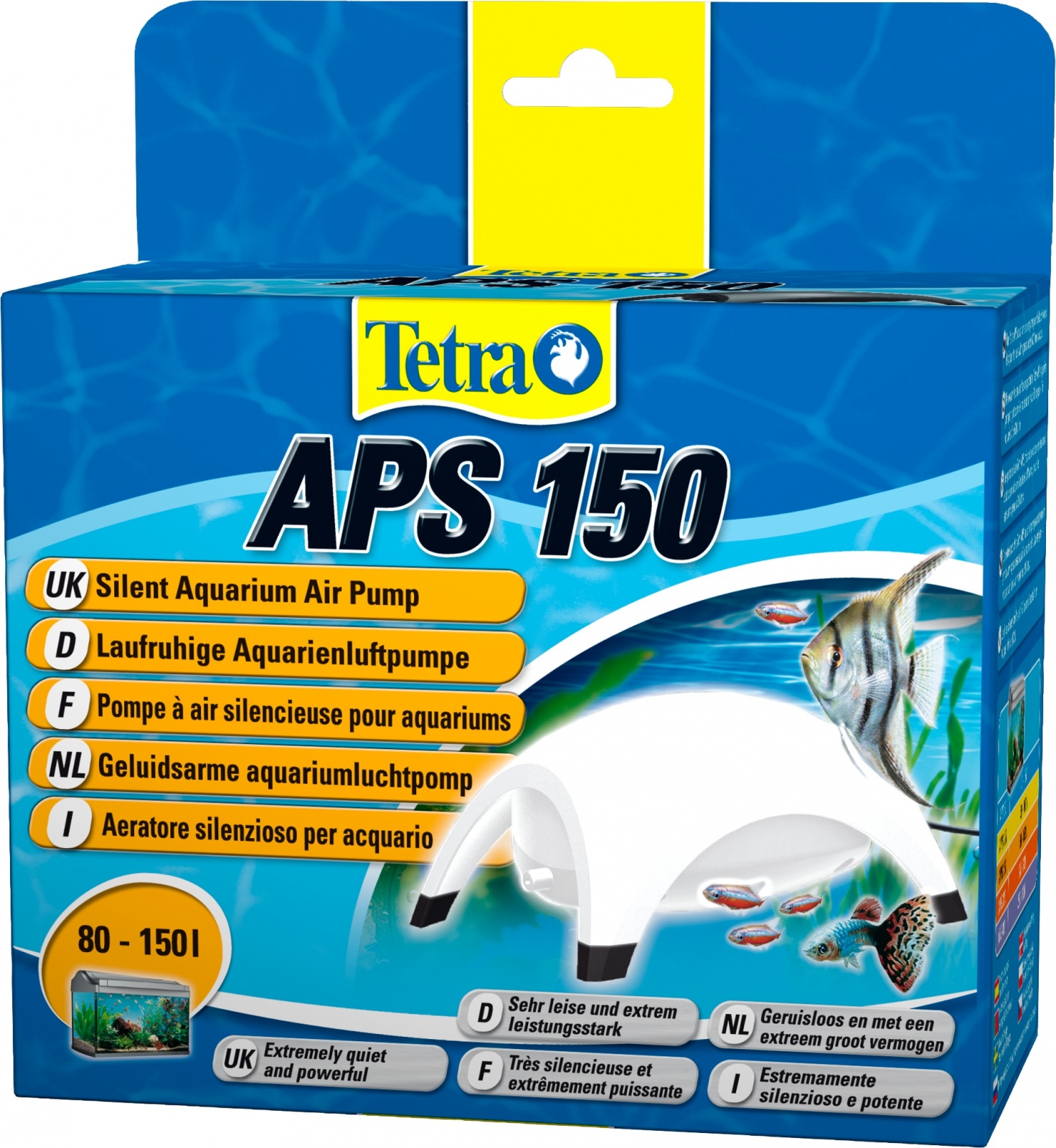 TETRA APS 150 Blanche pompe à air 150L/h puissante et silencieuse pour aquarium de 80 à 150L