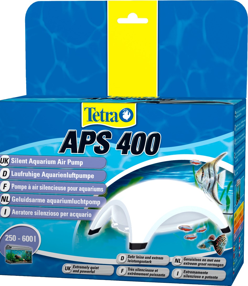 TETRA APS 400 Blanche pompe à air 2 x 200L/h puissante et silencieuse pour aquarium de 250 à 600L