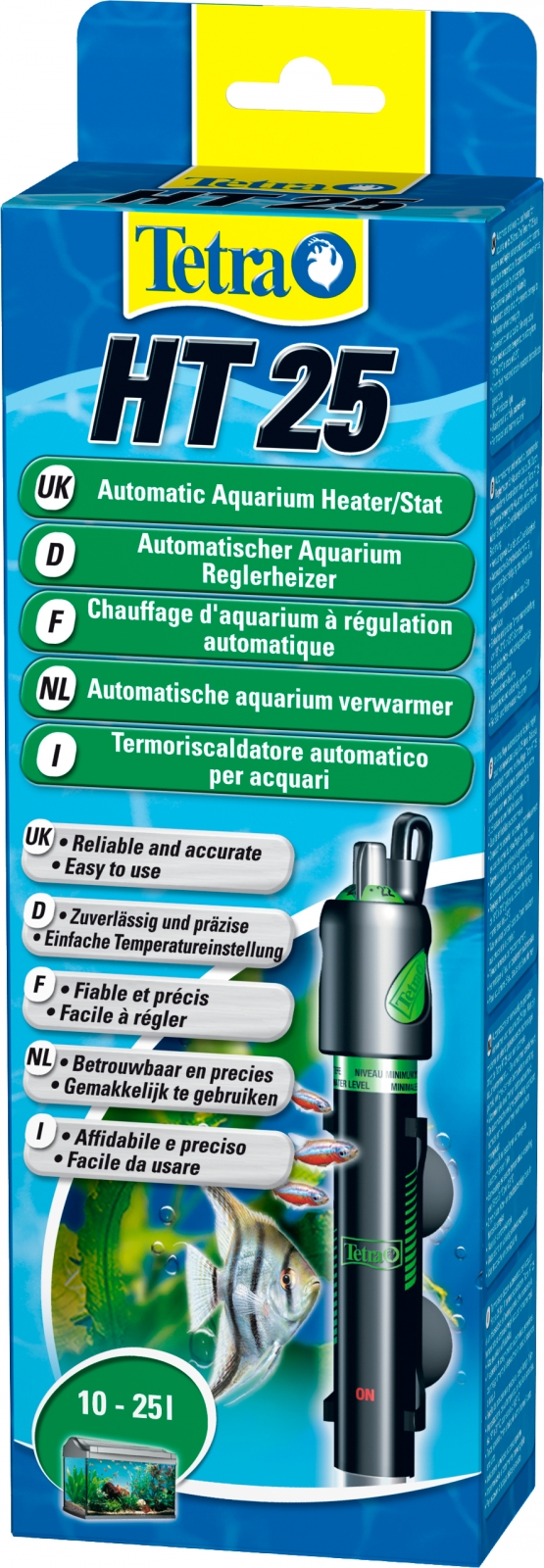 TETRA HT25 chauffage 25W pour aquarium de 10 à 25 L avec régulateur électronique intégré