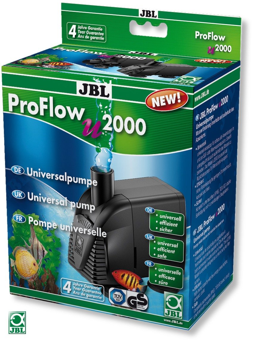 JBL ProFlow u2000 pompe universelle avec débit fixe de 2000 L/h pour aquarium d\'eau et d\'eau de mer