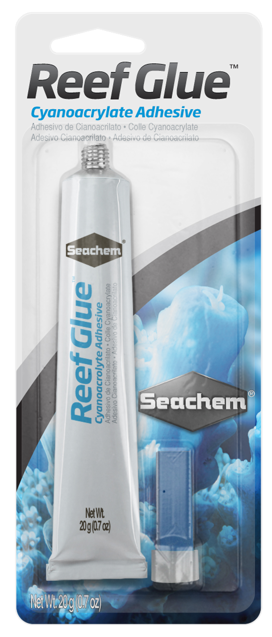 Colle SEACHEM Reef Glue 20 gr. pour le collage de fragement de corail, montage de décors et autres