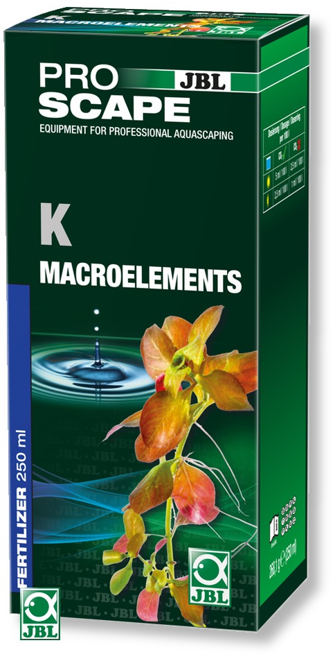 JBL ProScape K MacroÉlements 250 ml apporte du potassium à l’eau de l’aquarium sous forme de sels de potassium hydrosolubles