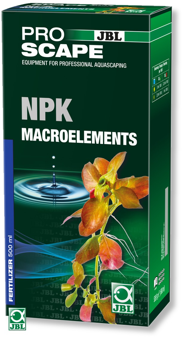 JBL ProScape NPK MacroÉlements 500 ml apporte à l’eau de l’aquarium de l’azote et du phosphore sous forme de sels