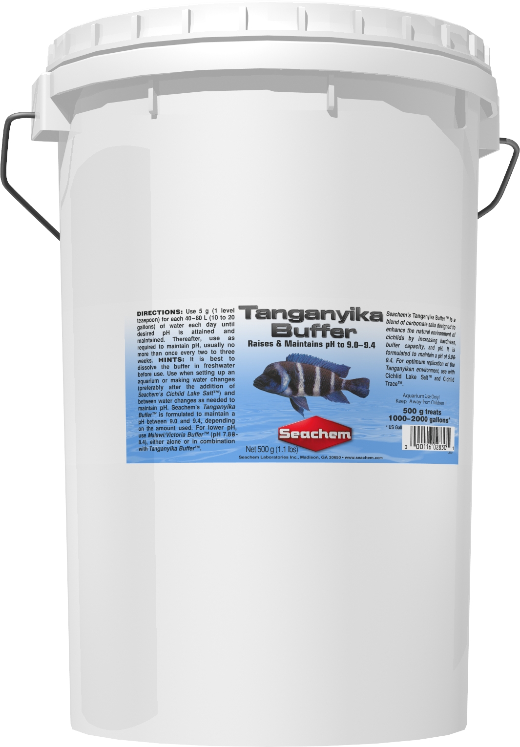 SEACHEM Tanganyika Buffer 20 Kg stabilise le pH entre 9.0 et 9.4 dans les aquariums avec cichlidés du lac Tanganyika