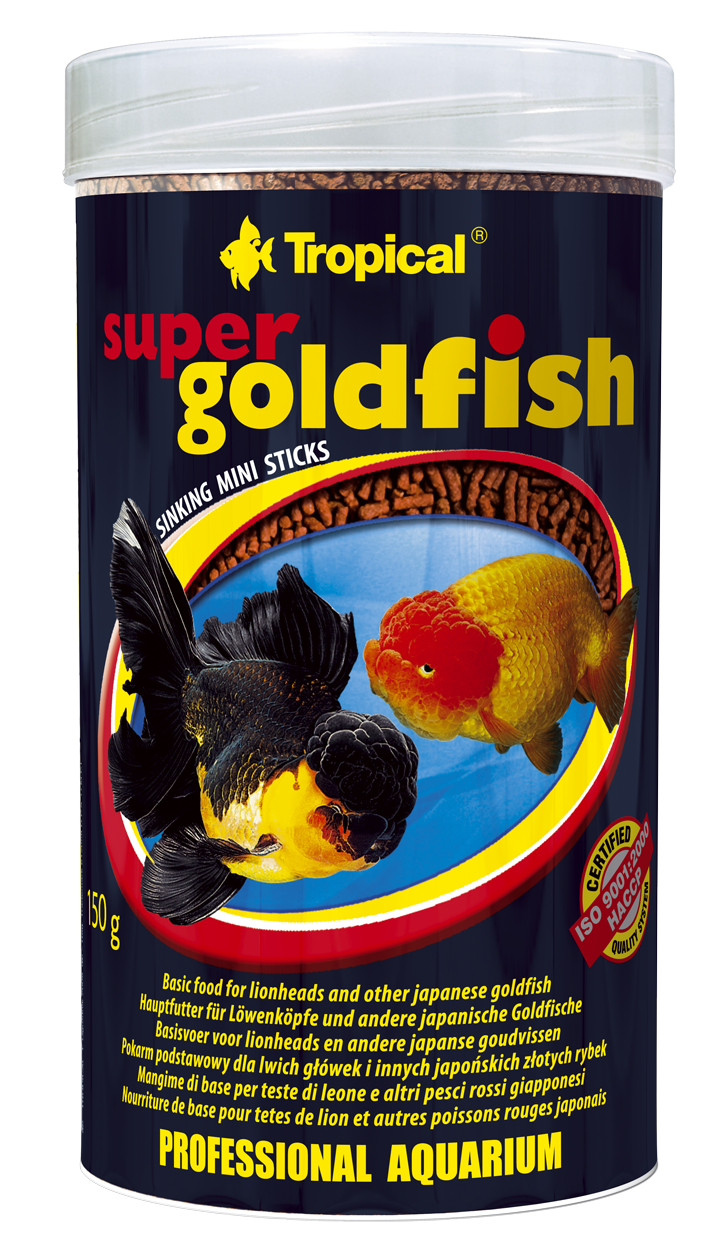 TROPICAL Super Goldfish Mini Sticks 250ml nourriture de base pour tetes de lion et autres poissons rouges japonais