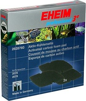 EHEIM Set de 3 mousses au charbon actif pour filtre professionel 3e 2076, 2078 et 2178