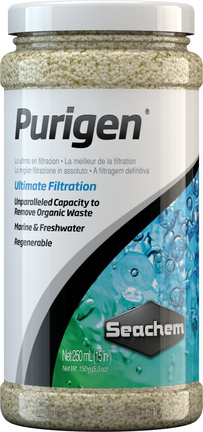 SEACHEM Purigen 250 ml masse de filtration synthétique absorbant les mauvaises substances dans l\'eau de l\'aquarium